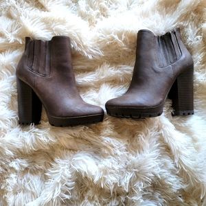 Candie's Brown slip on booties